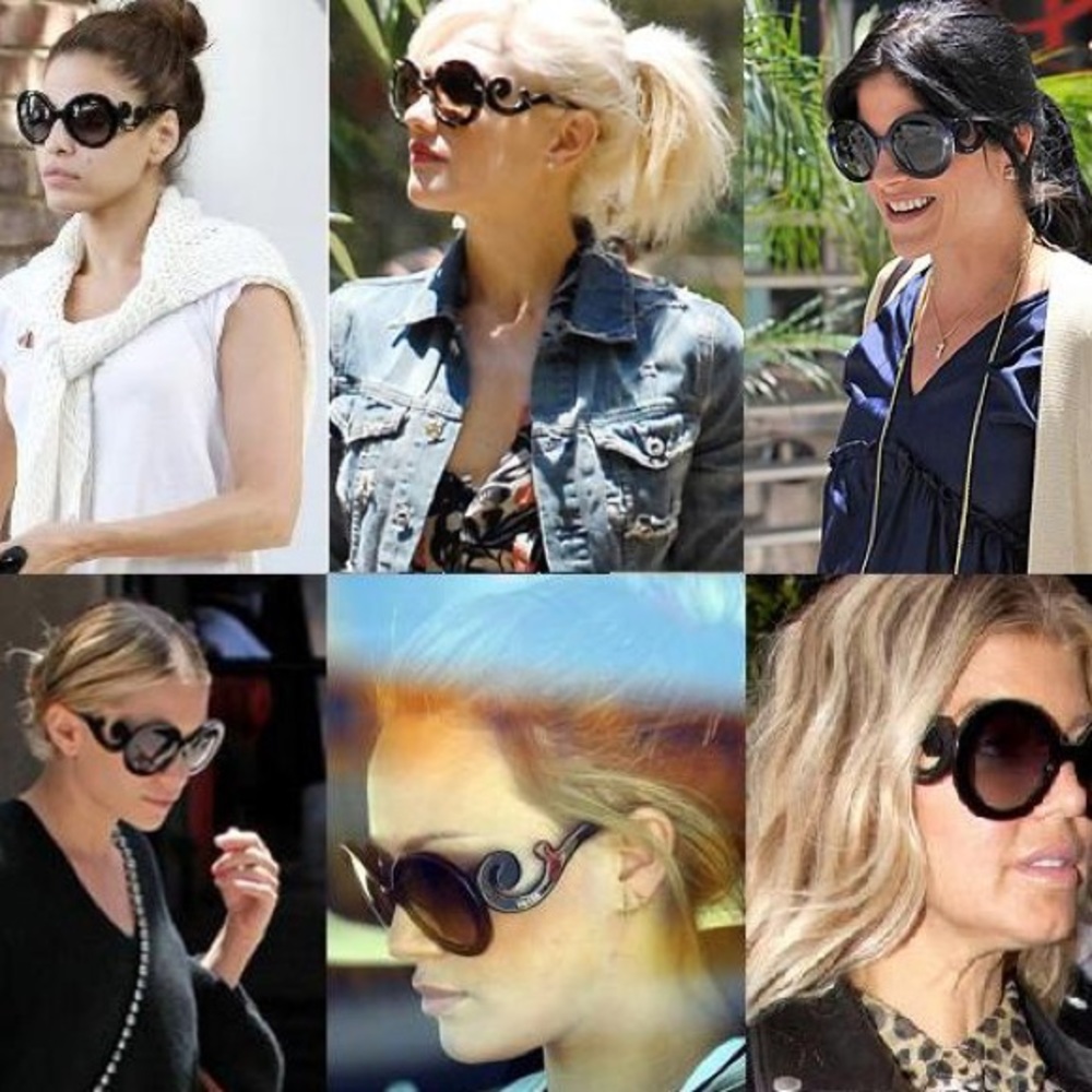 White Scroll Sunglasses
